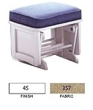 Glider Ottoman - Antique White Finish/Chamber Antique Fabric