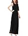 Allegra K Women Chiffon Overlay Dress Elastic Waist Summer Party Maxi Dresses