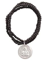 Silver Toned Fortune/Buddha Beaded Charm Bracelet