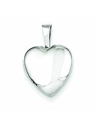 Genuine .925 Sterling Silver Polished 12mm Heart Locket 1.3 Grams. 100% Satisfaction Guaranteed.