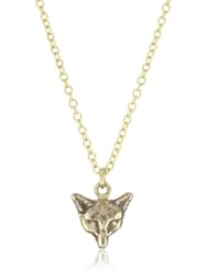 Pyrrha "talisman" 14k Yellow Gold Mini Fox Head Necklace