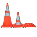 Telescopic Traffic Cone 28" Tall - Only 2 1/4" Stored With Internal LED Light