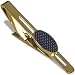 Apparel : Forzieri Gold Plated Tie Clip with Blue Oval