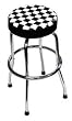 ATD 81055 Shop Stool with Checker Design
