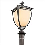Bundle-46 Warner Park One Light Post Mount in Rubbed Bronze (Set of 3) Size / Bulb Type: 24.75 H x 11.5 W / Fluorescent