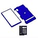 Motorola Droid A855 Snap On Case Cover Faceplate Protector Blue + Car Charger