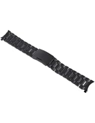 Neewer 20mm Stainless Steel Bracelet Watch Band Strap with Curved Ends -Black