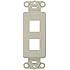 Leviton 41642-T QuickPort Decora Insert, 2-Port, Light Almond