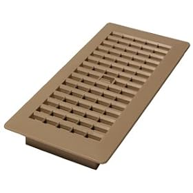 Decor Grates 4 x 10 Taupe Plastic Floor Register