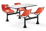 Office Products : 24 X 48 Cluster Seating With 4 Seats - Red