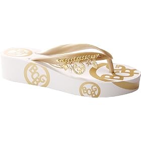 BCBGirls Womens French Wedge Flip Flop BCBGirls Women's French Wedge Flip Flop