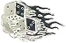 Mens Silver "Dice Flames" Metal Lucky Collection Belt Buckle
