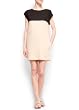 Mango Women's Straight-cut Two Toned Dress Mango Women's Straight-cut Two Toned Dress
