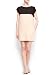 Mango Women's Straight-cut Two Toned Dress, 8, Beige