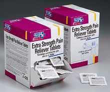 Extra-strength pain reliever- 250 2-packs- 500 tablets per dispenser box At Home Emergency
