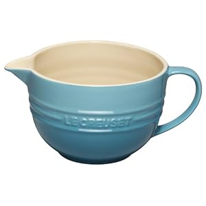 Click to buy Cool Kitchen Gadget: Le Creuset Stoneware 2-Quart Batter Bowl, Caribbean from Amazon!