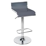 Tabouret de bar design - chrom&eacute; noir - M-90032-B