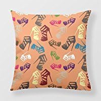 KLOsmOnd cushion pillow case, 18-inch Glam Girly Single-sided printing with zipper