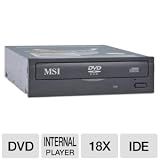 MSI DH-18D4P DVD+R 18X, DVD-R 18X, DVD+RW 18X, DVD-RW 18X, DVD-RAM 5X, CD-R 48X, CD-RW 32X, IDE Internal DVD-ROM Drive