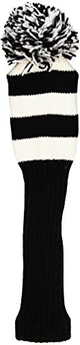 AB Golf Designs Throwback Collection Knitted Driver Head Cover (Black/White)