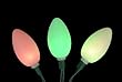 Set Of 10 Color Changing LED C9 Novelty Christmas Lights - Green Wire