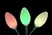 Set Of 10 Color Changing LED C9 Novelty Christmas Lights - Green Wire