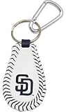 San Diego Padres Keychain - Classic Baseball Pigskin Leather Carabiner Clip Team Logo