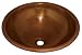 Copper Lavatory Sink - 16-inch, Rolled Rim, Round Bowl - Sunday Silence by Handcrafte...
