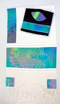 Reffael Heaven Tallit Prayer Shawl + Matching Bag and Kipa