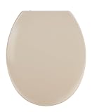 Wenko 19541100 WC-Sitz Vigone - rostfreie Edelstahlbefestigung, Duroplast, beige