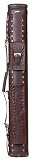 Cuetec 15-8277 Imported Leather Three Cue Case (Black)