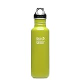 Klean Kanteen 27-Ounce Classic Loop Cap Stainless Steel Water Bottle, Green Energy