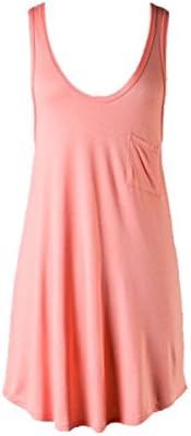 SurelyMine Womens Tunic Tank Top Racer Medium Salmon