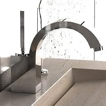 Design Einhandmischer Waschtischarmatur SA-006, Wasserhahn mit einhebelmischer Mischbatterie f&uuml;rs Waschbecken im Bad, Sanit&auml;r-Armatur aus Chrom (verchromt), als Badarmatur / Hahn f&uuml;r jeden Waschtisch einsetzbar, DAW - Armaturen