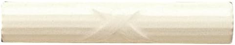 Original Style Colonial Ribbon &amp; Reed Ceramic Border Tile, White Trim, 10 ct