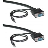 HD15 (SVGA) Male + 3.5 Stereo Male / HD15 (SVGA) Male + 3.5 Stereo Male, D / Shield, 10 ft