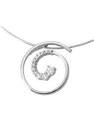 14K White Gold 1/2Cttw Journey Diamond Pendant
