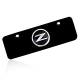 Nissan 350Z Logo Half-size Black Metal License Plate