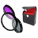 Zeikos ZE-FLK72 72mm Ensemble de filtre en verre - 3 Pi�ces (UV, Polariseur, Fluorescent) Professionel MULTI-COATED
