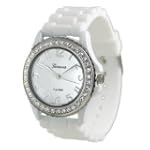 Geneva Platinum CZ Accented Silicon L...