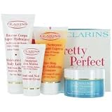Clarins by Clarins Gift Set: SET-PRETTY PERFECT HYDRAQUENCH CREAM 1.7OZ & MOISTURE RICH BODY LOTION 3.5OZ & HAND AND NAIL TREATMENT CREAM 1OZ & ONE STEP GENTLE EXFOLIATING CLEANSER 2.6OZ & CLARINS REUSABLE TOTE