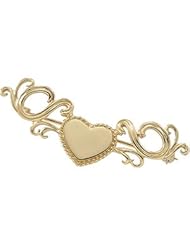 21.00X18.00 Mm 14K Yellow Gold Heart Brooch