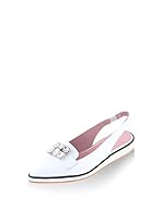 Las Lolas Zapatos de talón abierto Ls0532 (Blanco)