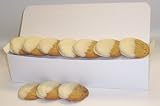 Gourmet Food : Scott's Cakes Half-Dipped Peanut Butter Cookies with White Chocolate in a White Gourmet Box