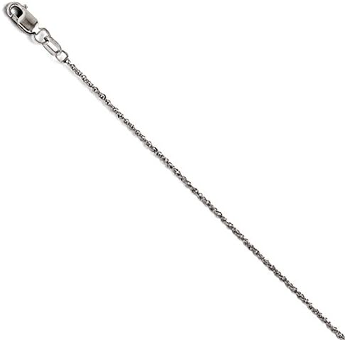 14K White Gold Sparkle Singapore Chain, 18 inch x 1mm, Jewelry Chains and Necklaces for Women
