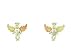 Pretty! Authentic Black Hills Gold Sterling/Gold Angel Earrings