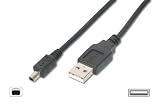 Electronics : USB CABLE A Male - B Mini Male (Black) 3m 3 meter --AK-670M-3