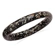 Coral Chip Bangle Bracelet 10mm Wide