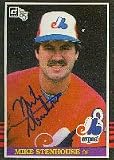 Mike Steinhouse, Montreal Expos, 1985 Donruss Autographed Card