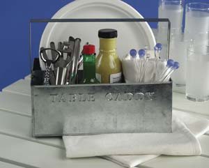 Galvanized Table Caddy